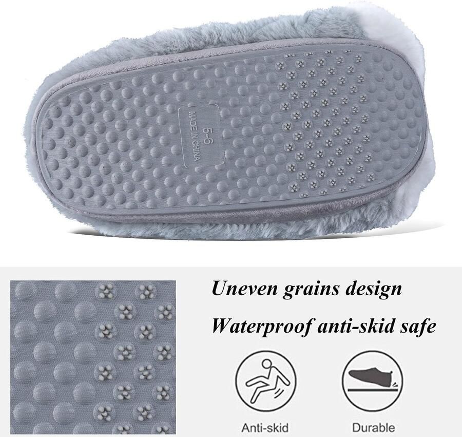 Pantoffels voor dames haas pluche dieren knuffelig schattig TDR-zool voor slaapkamer winter