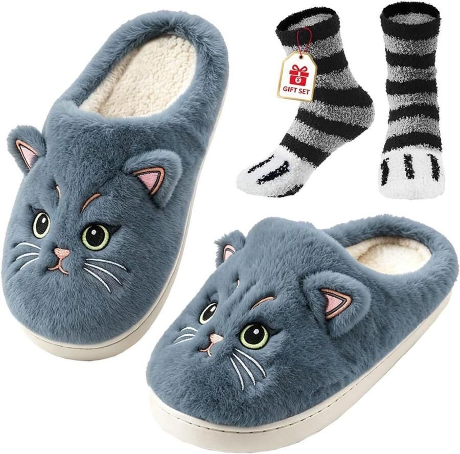 Pantoffels voor dames in de winter cartoon antislip