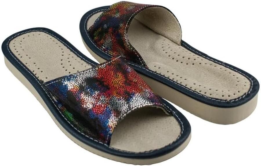 Pantoffels voor dames leer pantoffels damespantoffels pantoffels met rubberen zool