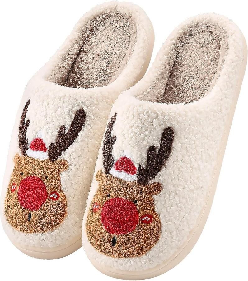 Pantoffels voor winter warme herenpantoffels comfortabele pluizige slippers schattige vilten pantoffels voor binnen en buiten