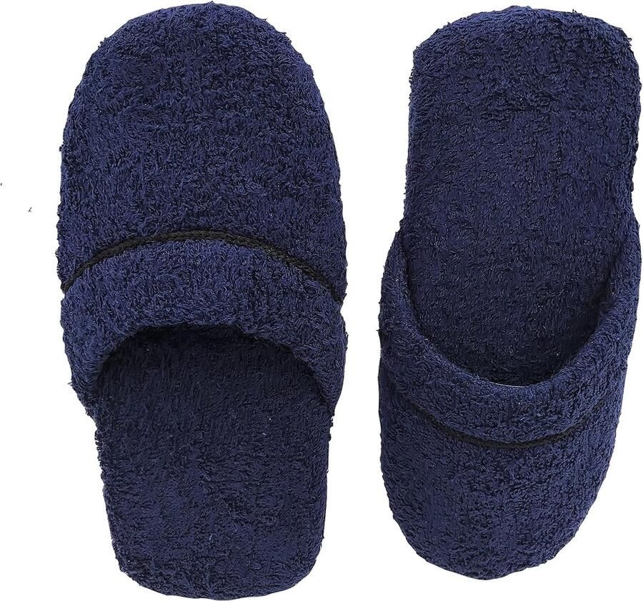 Pantoffels voor heren badstof wasbaar gastenslippers Made in Italy eenheids
