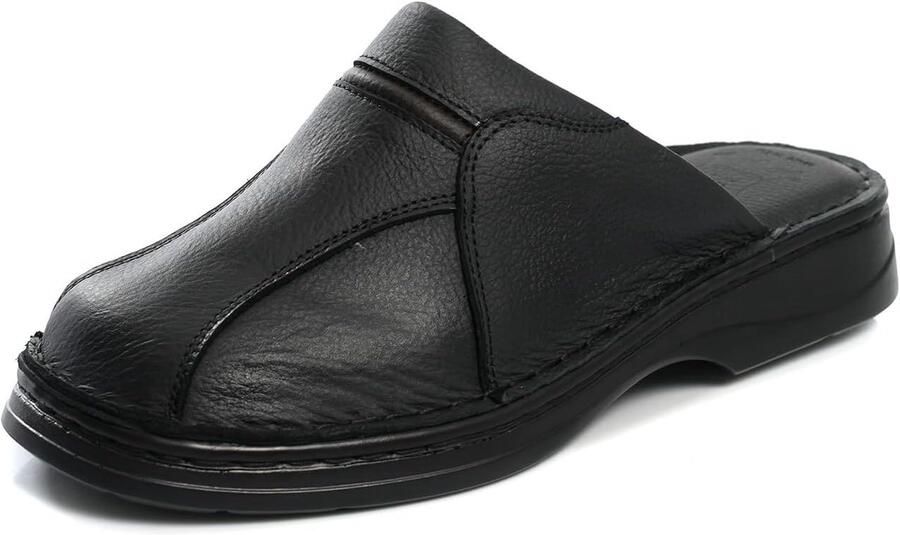 Pantoffels voor heren comfortabele herenpantoffels & klompen van echt leer handgemaakt antislipzool