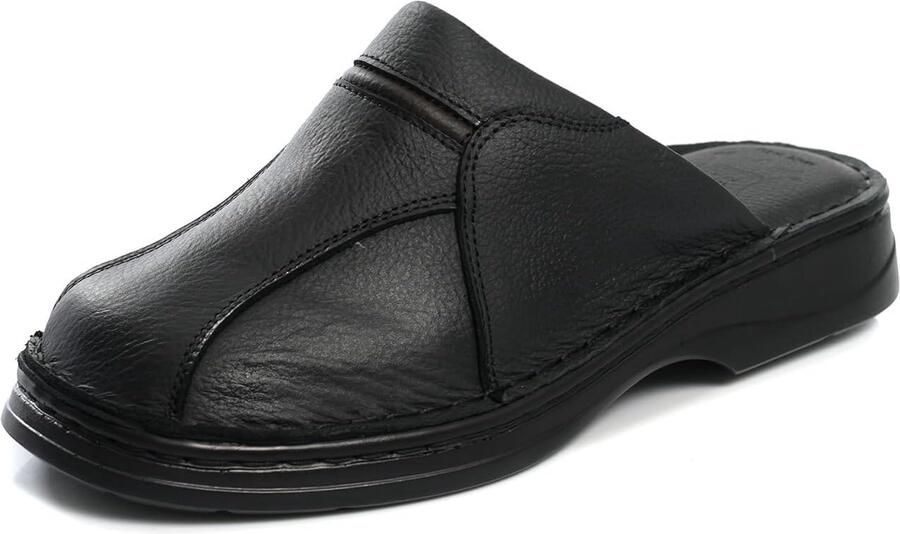 Pantoffels voor heren comfortabele herenpantoffels & klompen van echt leer handgemaakt antislipzool