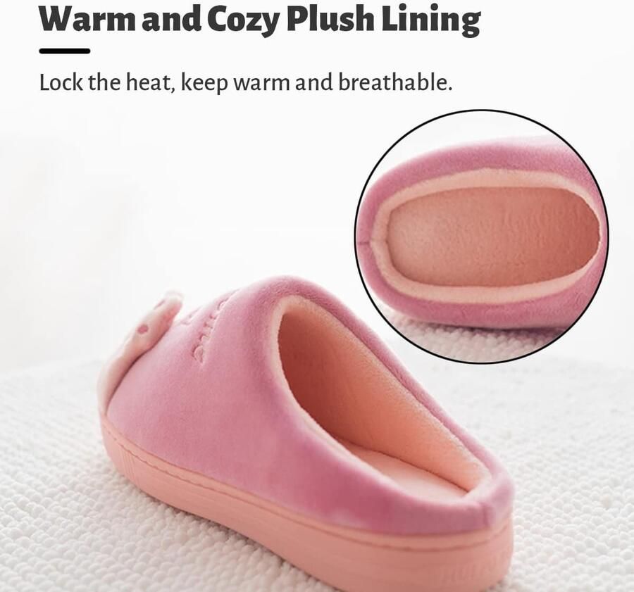 Pantoffels voor en Pluche Voering Winter Traagschuim Huisschoenen Instappers voor Slaapkamer