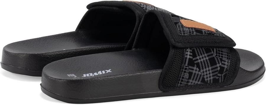 Pantoffels voor Heren Grijs 44 EU Met Klittenbandsluiting Voor Thuis en Onderweg
