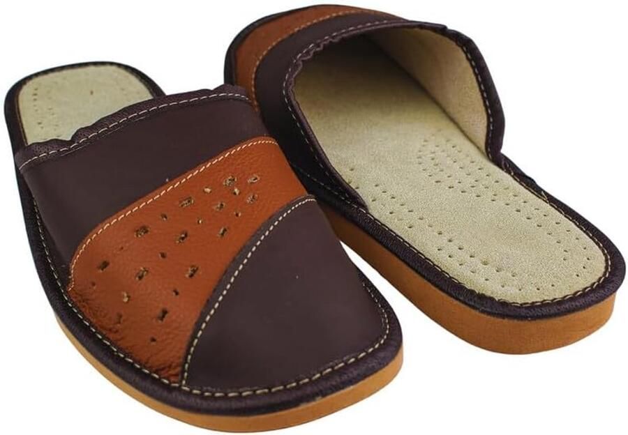 Pantoffels voor heren pantoffels leer slippers stevige zool