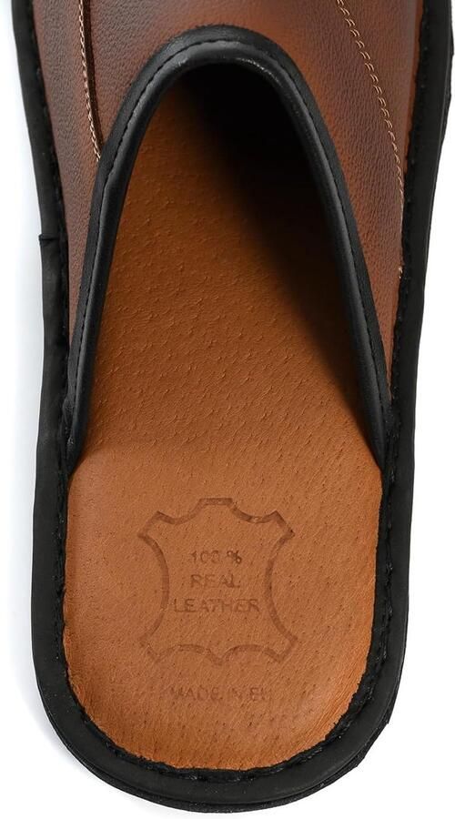 Pantoffels voor heren pantoffels met antislipzool comfortabel en robuust handgemaakt