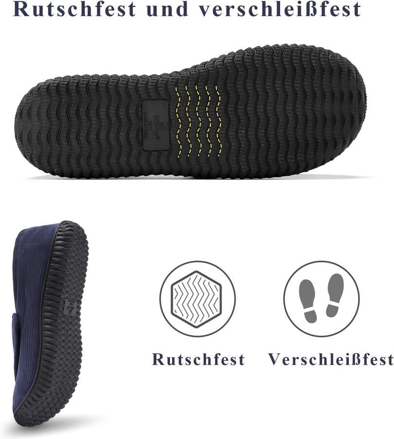 Pantoffels voor heren schoenen voor artritis oedeem verstelbare sluiting traagschuim pantoffels blauw