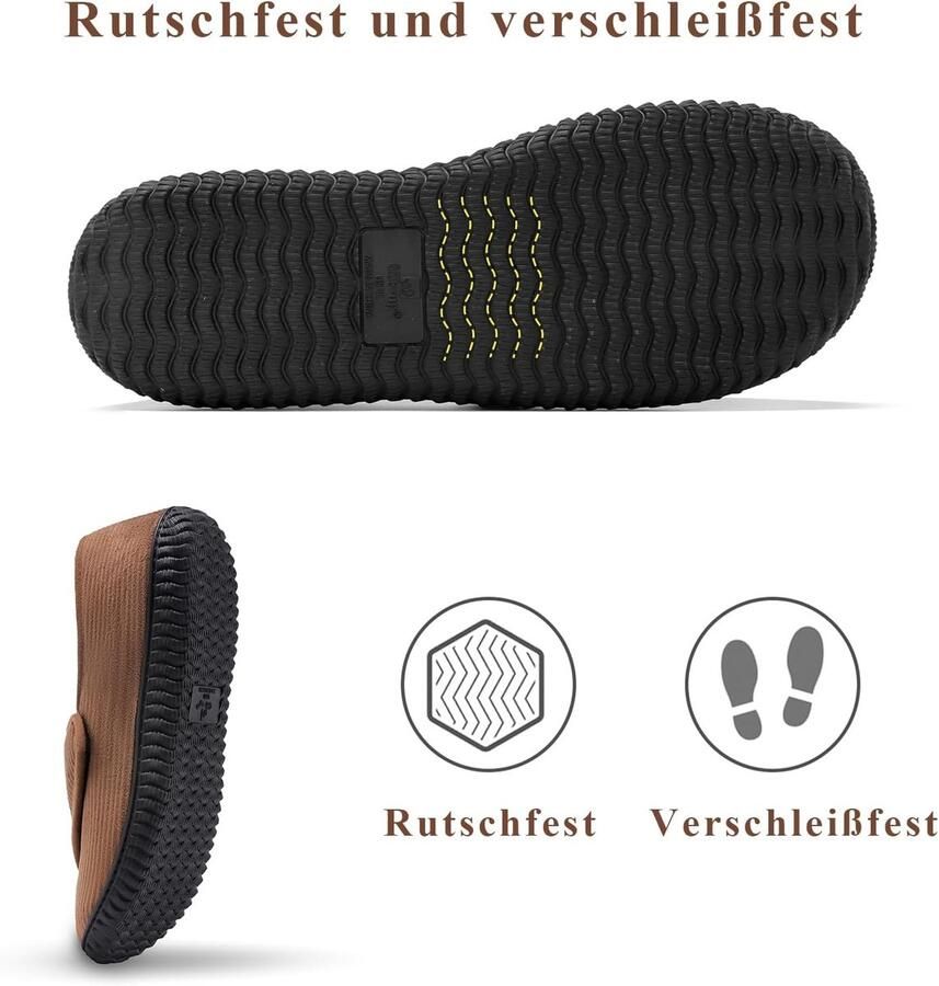 Pantoffels voor heren ultralicht comfortabel antislip warm katoenen pluche met inlegzool van traagschuim verstelbare diabetici-pantoffels voor artritis oedeem voeten slippers