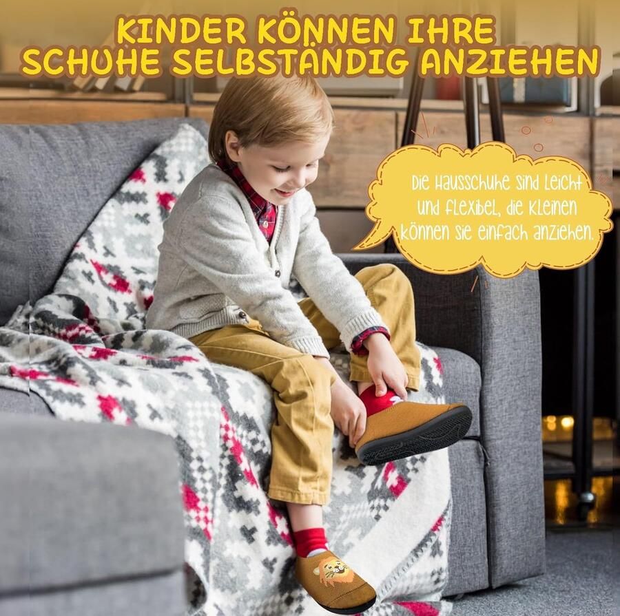 Pantoffels voor kinderen jongens comfortabele dikke inlegzolen turnschoenen antislip ademende blote voetschoenen huisschoenen met slijtvaste voorkant voor kinderdagverblijf en kleuterschool