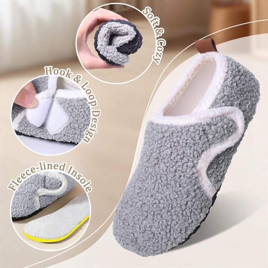 Pantoffels voor kinderen meisjes pluche huisschoenen antislip warm zacht comfortabel schattig katoen licht scheuren binnen huis kleuterschool winter herfst uniseks