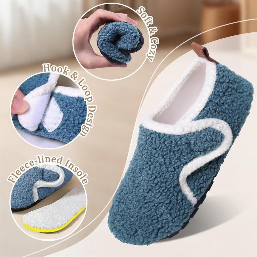 Pantoffels voor kinderen meisjes pluche huisschoenen antislip warm zacht comfortabel schattig katoen licht scheuren binnen huis kleuterschool winter herfst uniseks