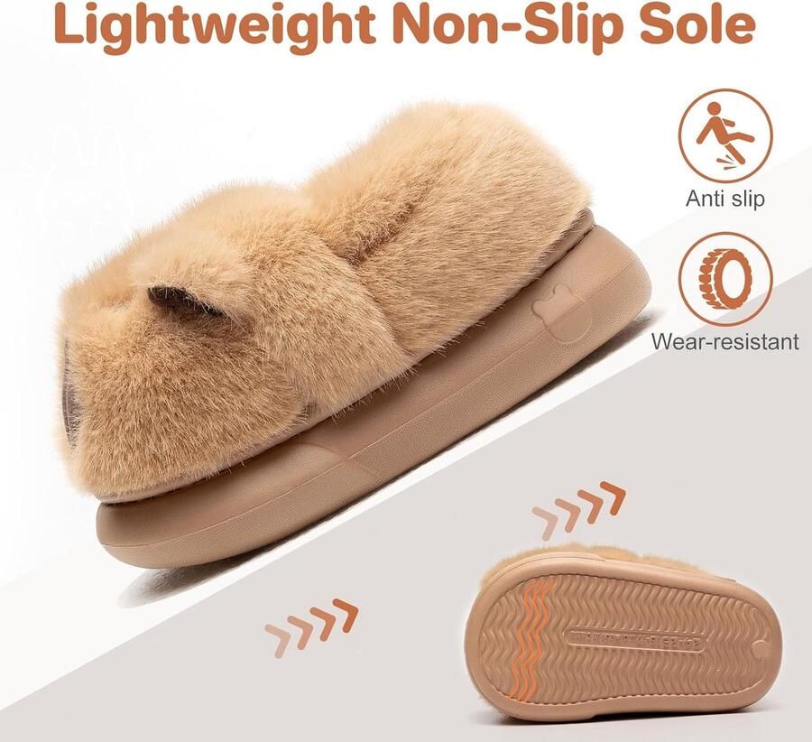 Pantoffels voor Kinderen Warme Pluche Sloffen Zachte Antislip Huisschoenen
