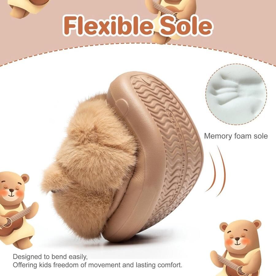 Pantoffels voor Kinderen Warme Pluche Sloffen Zachte Antislip Huisschoenen