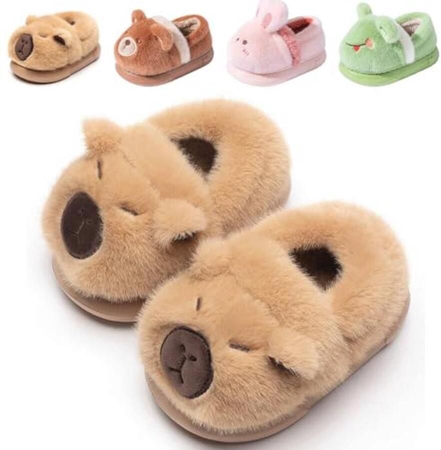 Pantoffels voor Kinderen Warme Pluche Sloffen met Zachte Antislip Huisschoenen