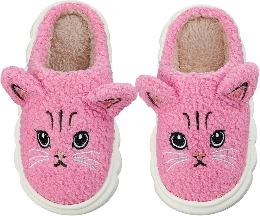 Pantoffels voor meisjes kat kinderen winter pluche antislip voor binnenshuis