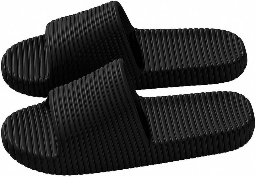 Pantoffels voor thuis Zachte huisschoenen Lichtgewicht sandalen voor buiten Damespantoffels Zwart ??45