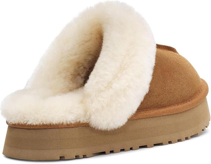 Pantoffels voor vrouwen faux suède instappers ronde teen dames pantoffels pluizige warme winter comfortabele zachte voering muilezel slippers geschenken voor vrouwen