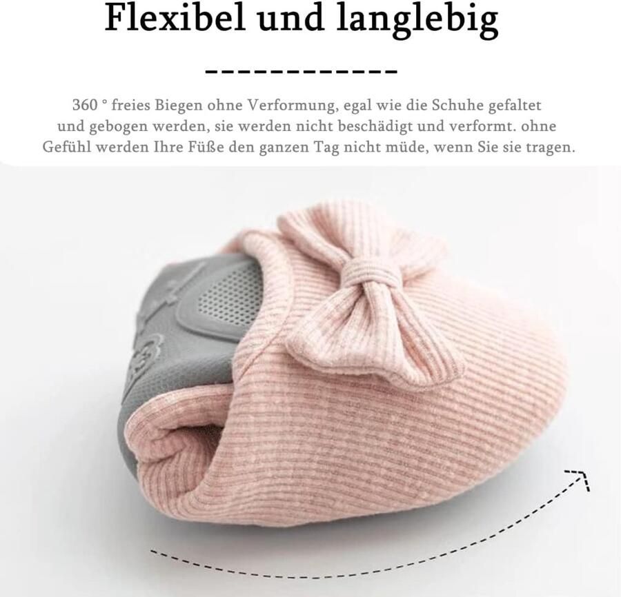 Pantoffels voor yoga ballerina pantoffels lichte nietjes voor thuis slaapkamer woonkamer kantoor roze Large