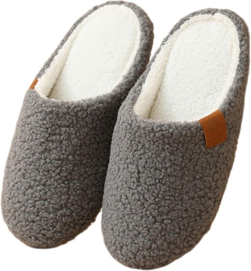 Pantoffels-Warme winterpantoffels voor en heren: pluchezacht en comfortabelmet een antislipzool en een stijlvolle uitstraling die lijk knus aanvoelt. Een perfect cadeau-voor moeder- -dochter-zoon-echtgenoot-vader of vriend