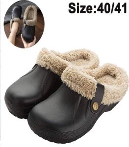 Pantoffels winter warme pluche pantoffels pantoffels waterdicht pluche unisex warme klompen fluff tuinschoenen gevoerde pantoffels antislip outdoor winterschoenen