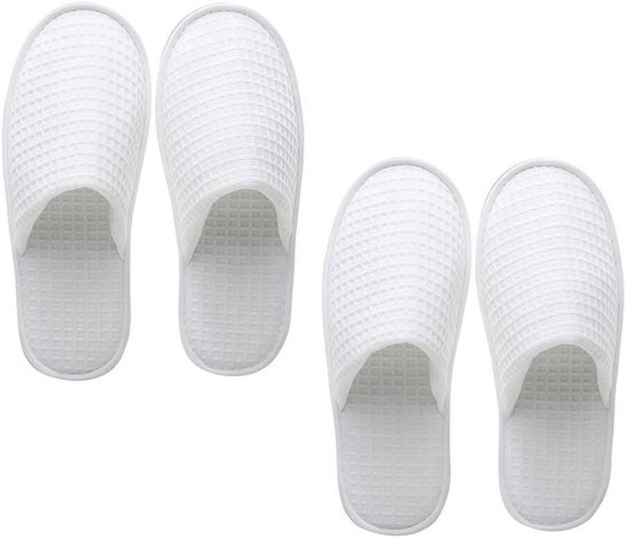 Wegwerp Spa-slippers Witte Slippers Comfortabel 2 Paar Geschikt voor Hotel en Thuisgebruik Luxe Voetjes Ideaal voor Wellness