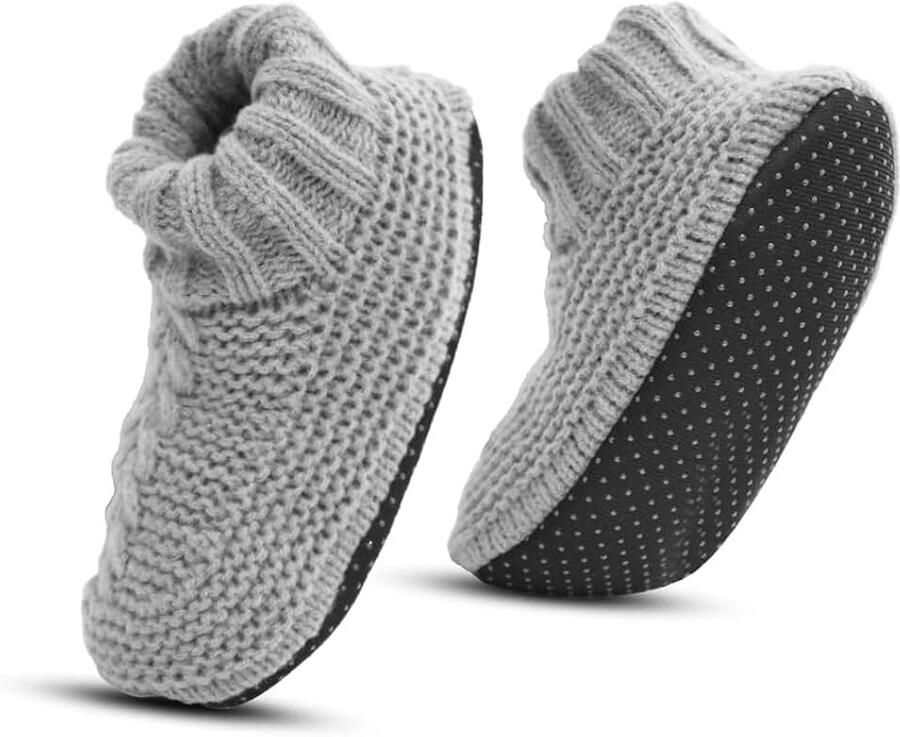 Pantoffelsokken voor en Warme Huttensokken Antislip bedsokken Dikke Pantoffelsokken Slippersokken Vloersokken 1 paar