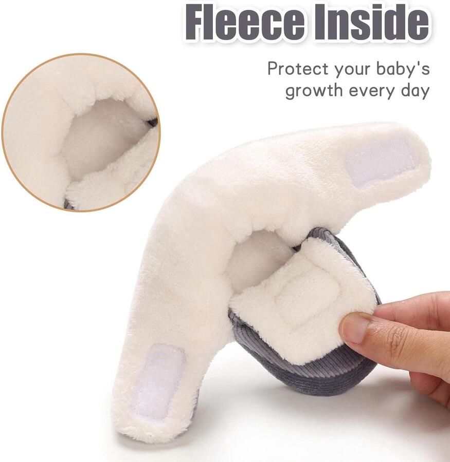 Pasgeborenen fleece bootie winter warme antislip zachte zool winterschoenen sok schoenen schattige verstelbare kruipschoenen prewalker laarzen voor peuters