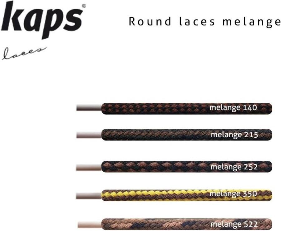 Patroon Schoenveters Kwaliteitsveters Outdoor Casual Gemaakt in Europa 5-6 mm Diameter Veel Kleuren