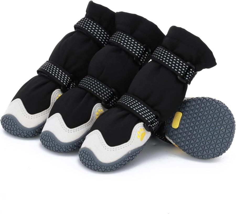 Paw en Boot Bescherming voor Honden 4-delige Set Antislip Warm en Waterdicht Geschikt voor Kleine Middelgrote en Grote Honden