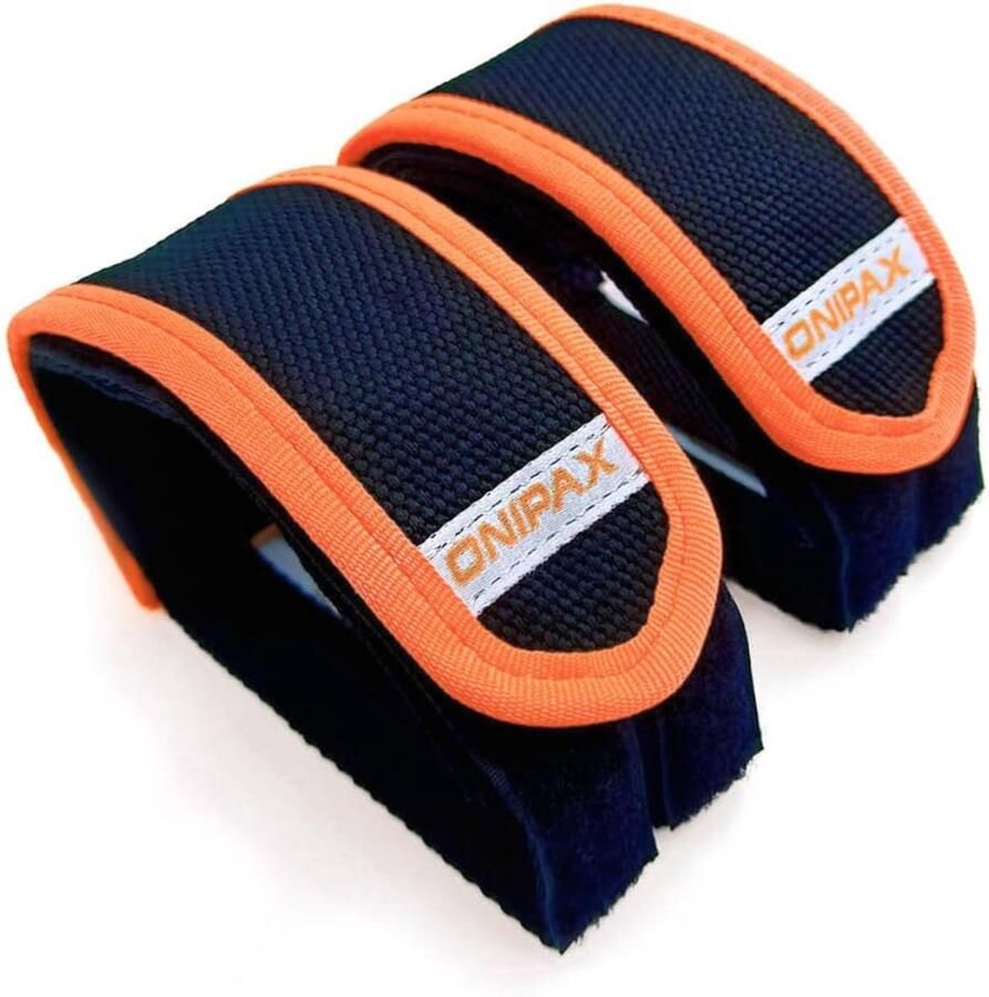 Pedaal Bandjes Teen Clips Fietsen Stabiliteit Verstelbaar Universeel 2 Stuks Oranje