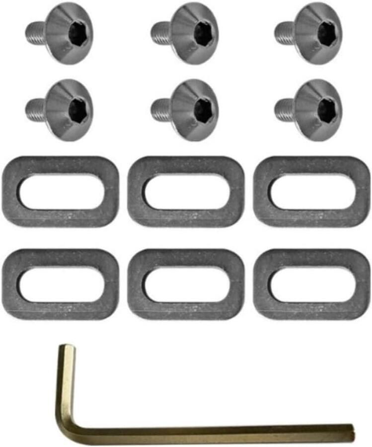 Pedaal Cleats Schroeven Ringen Spacers Fietsonderdelen Monteren Duurzaam Legering Materiaal M5 Schroef Zilver