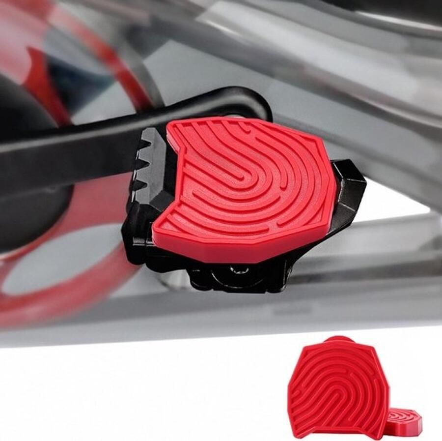 Pedaalomvormer Fiets Adapter voor Normale Schoenen Binnen Fietsen Eenvoudig te Installeren 0.56 Inch Schroefdraad Rood