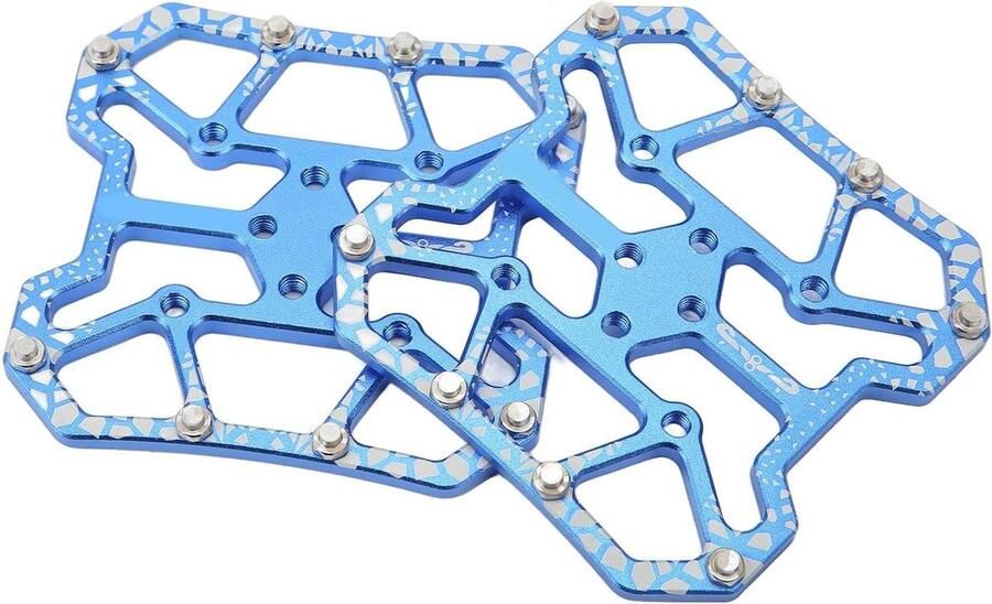 Pedaalplatform Adapter Fiets Adapter Pedaal Extensie Fietsen Aanpassen Antislip Noppen Ontwerp 90 x 90 mm Blauw