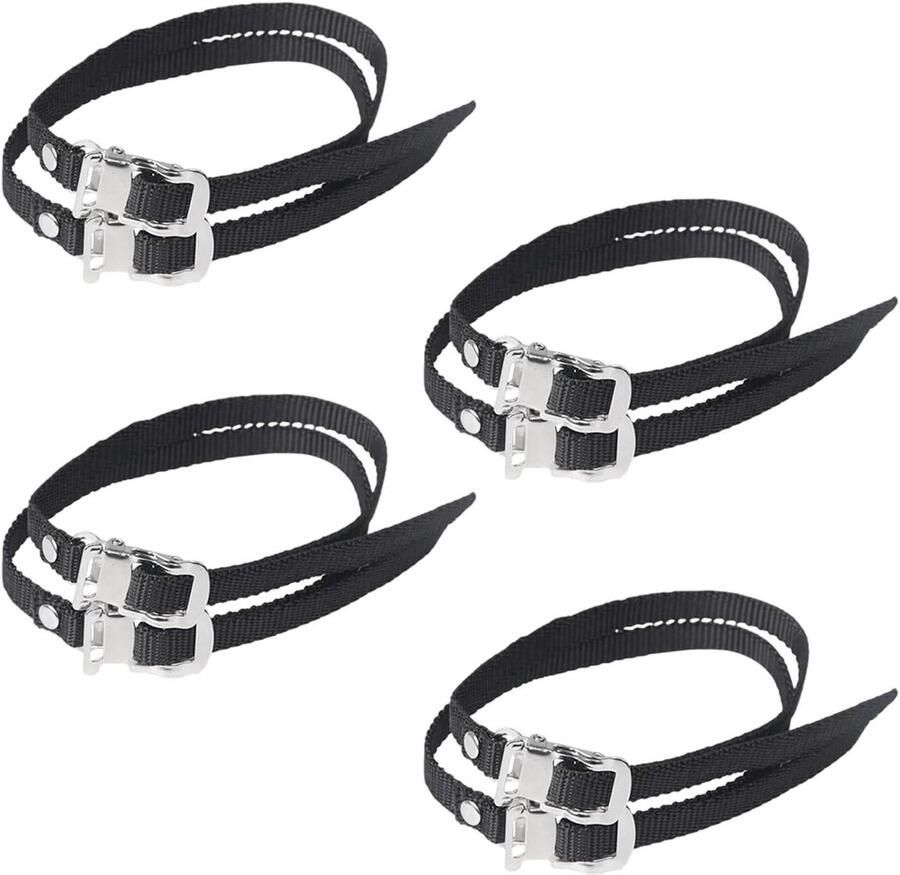 Pedaalrie Fiets Fietspedaal Accessoires Veiliger Fietsen Verstelbaar Design 8 Stuks Zwart