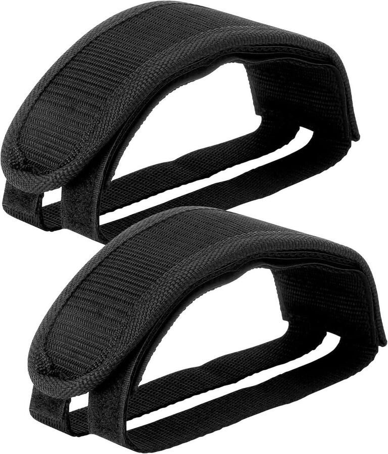 Pedaalrie Fiets Voetrie Set Stabiel Fietsen Verstelbaar Anti-slip 2 Stuks Zwart