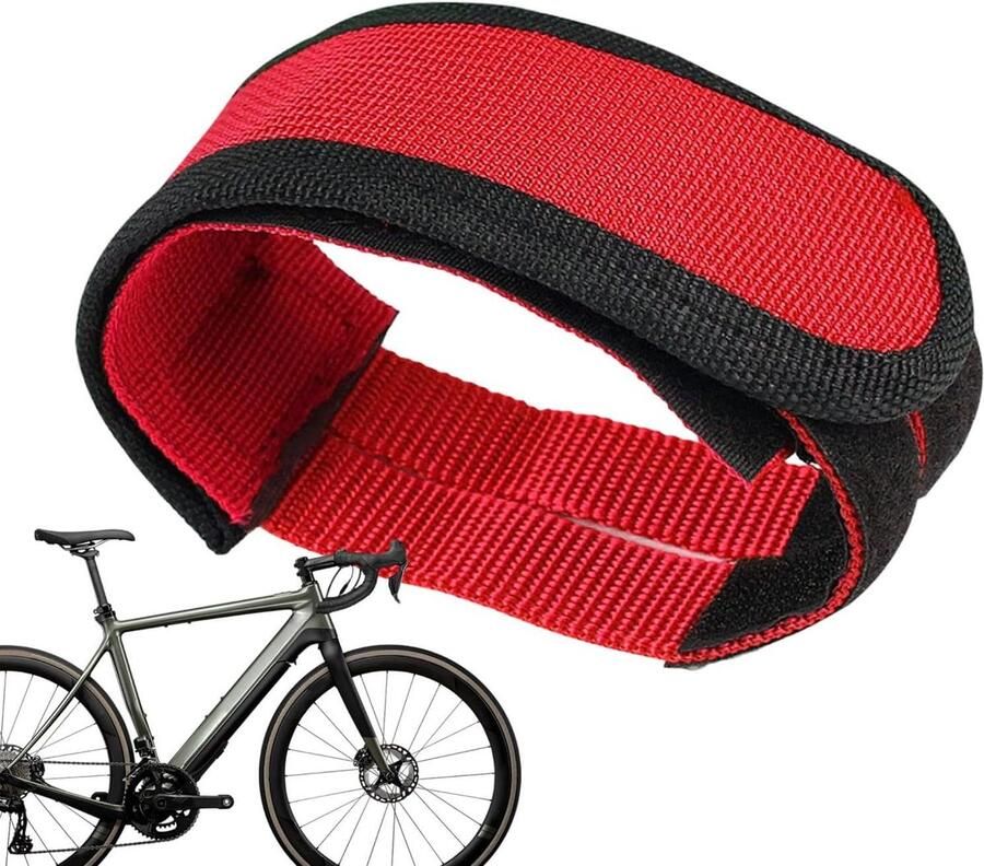 Pedaalrie Fietsbanden Veilige Grip Verstelbaar Antislip 41.8 x Rood