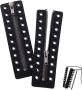 PH PandaHall Leather Lace Up Closure Zipper Inserts 17.5x 6.9x2inch 10 Metal Eyelets Zipper Boots Laces Black No Tie Shoelaces for Adults Strapless Shoe - Thumbnail 2