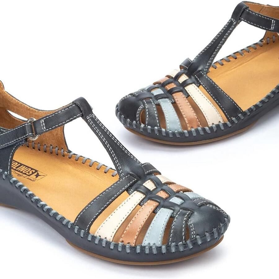 Pikolinos P.Vallarta leren sandalen bruin