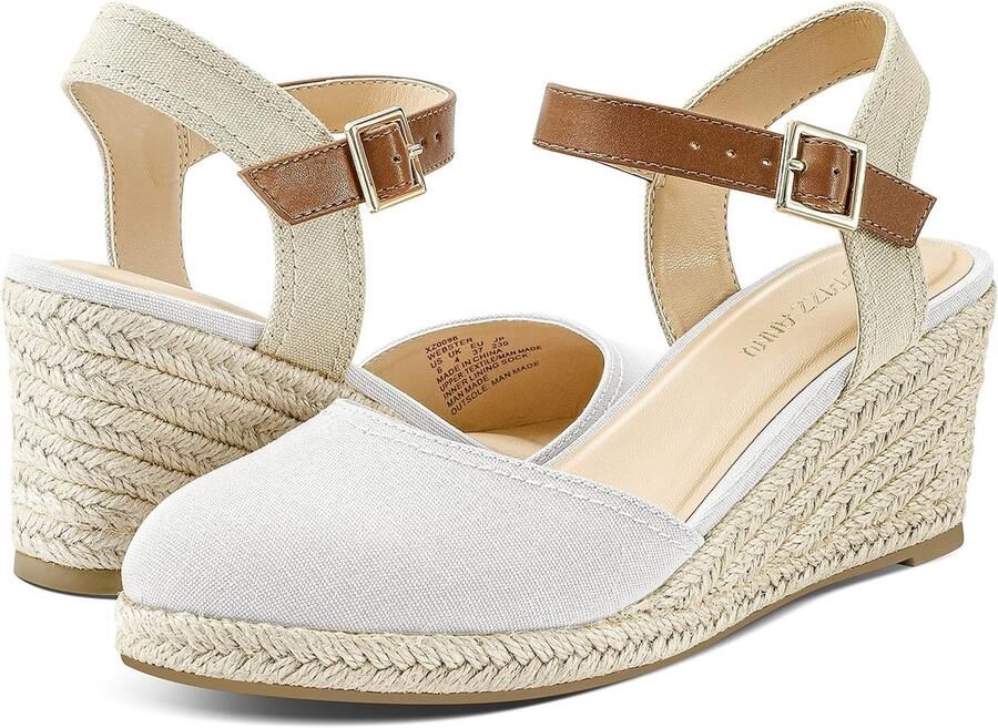 PIZZ ANNU Webster Sandals Women Espadrille Wedge Sandals Women's Shoes with Adjustable Ankle Strap Vintage Shoes for ShopVlot