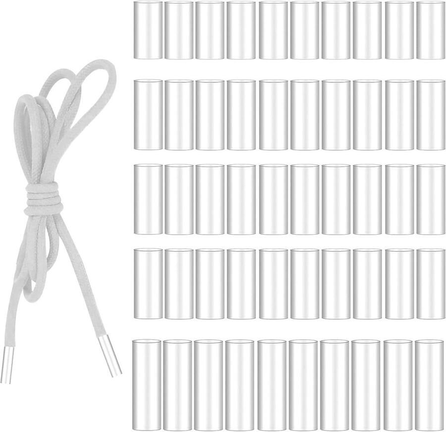 Plastic Shoelace Tips Schoenveter Reparatie Schoenen Repareren 3 Verschillende Stuks Transparant