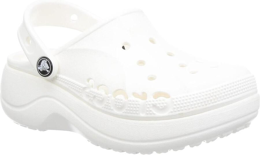 Platform Clogs Verhoogde Schoenen Comfortabel Wandelen Gouden Hangers Verhoogde Zool Wit