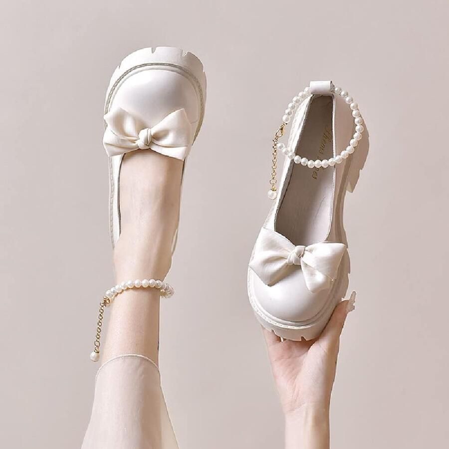 Platform Mary Jane-schoenen met dikke zool gotisch Lolita lakschoenen