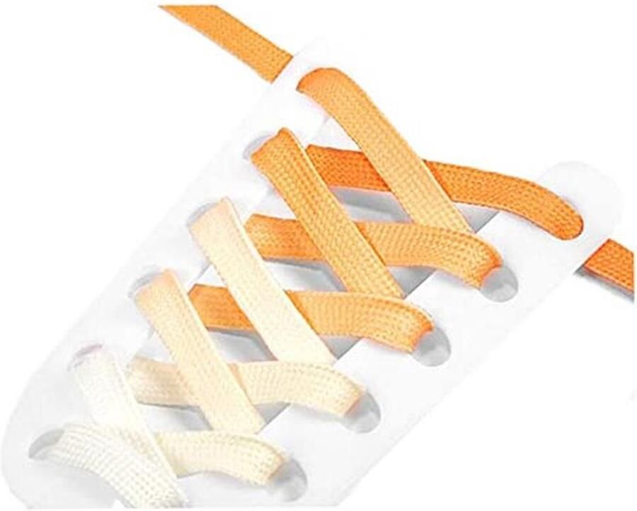 Platte Brede Veters voor Casual Wandelschoenen Oranje