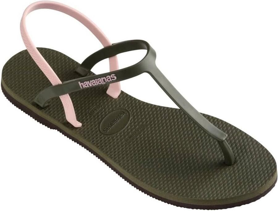 Platte dames sandalen gemaakt van rubber met vrolijke ontwerpen