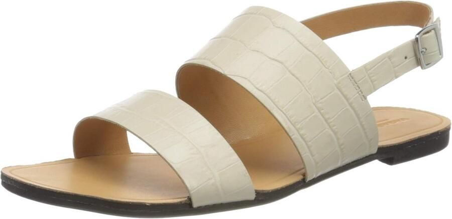 Platte Dames Sandalen met Hielbandje van Zacht Leer