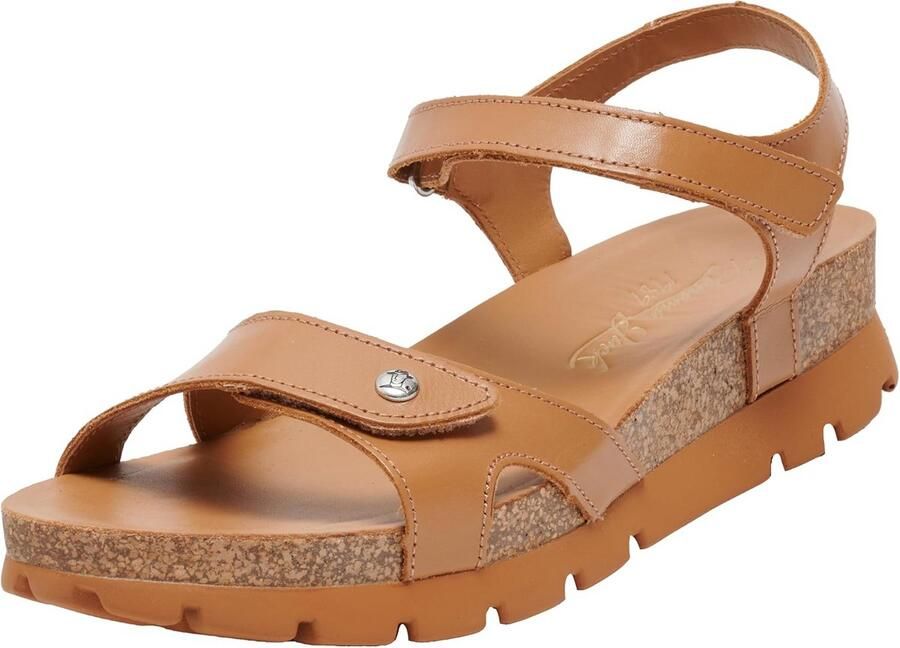 Platte Dames Sandalen Suède Met Klittenband en Anatomische Zolen