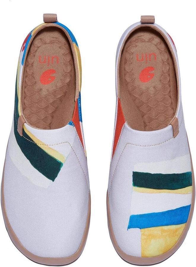 Platte Dames Sneakers met Artistiek Kleurrijk Ontwerp