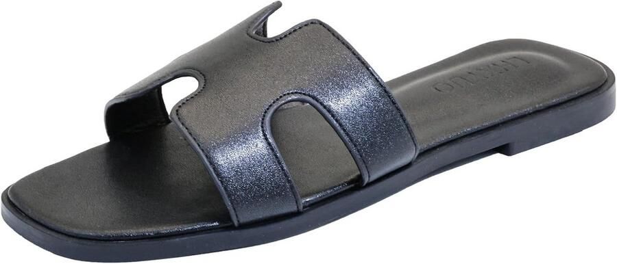 Comfortabele Platte Dames Sandalen van Leer Elegante Instappers met Open Neus voor Zomer en Herfst