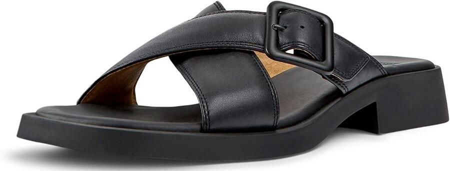 Platte Damsandalen van Leer voor Dames Comfortabele Zomersandalen